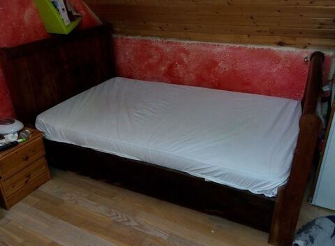 Lit de coin (120cm de large) en chne 90 Amanlis (35)