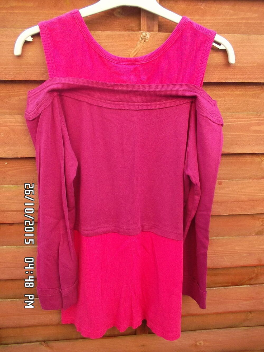 HAUT + DEBARDEUR ROSE ET VIOLET KIABI*JUSTE 3E*KIKI60230 Vêtements