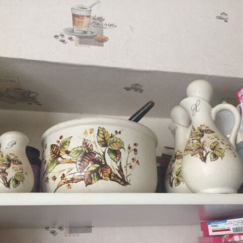 ENSEMBLE POUR SALADE TERRE CUITE DECOREE 20 Saint-Genis-Laval (69)