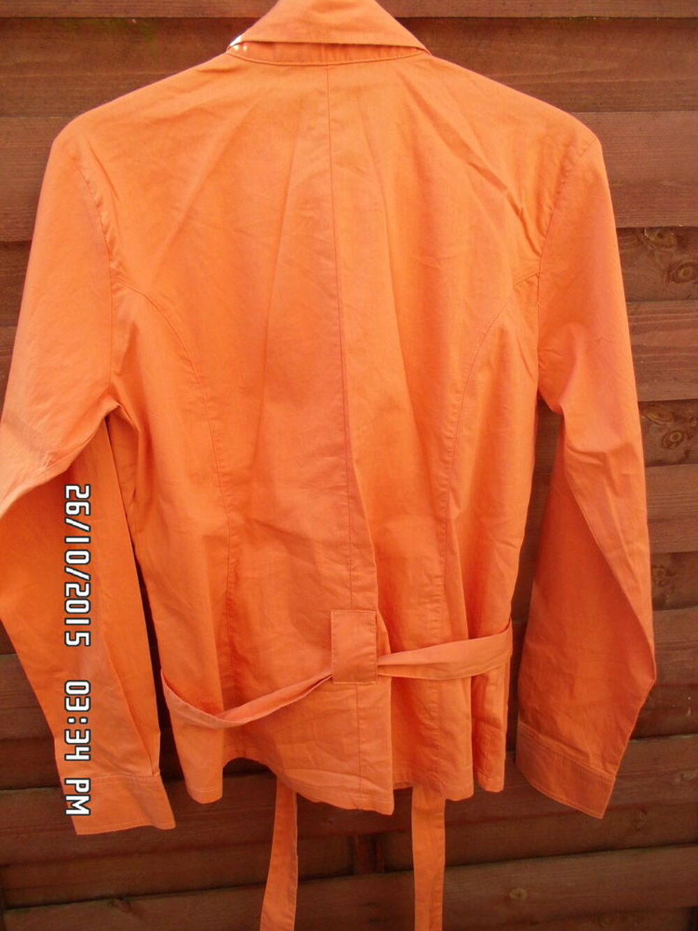 CHEMISIER ORANGE ADELE JORIS*JUSTE 2E*KIKI60230 Vêtements