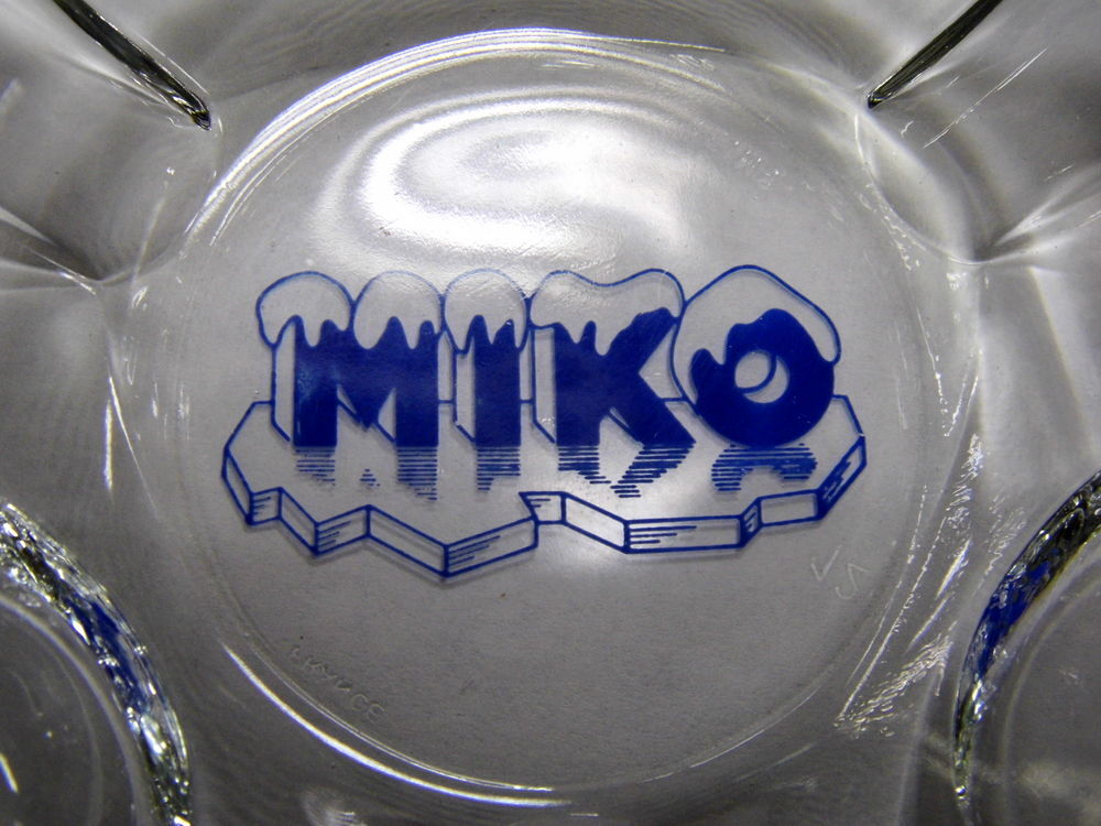 Cendrier vintage glace MIKO publicit&eacute; ancienne 