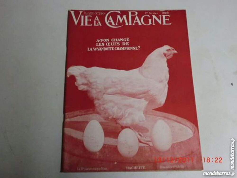 vie &agrave; la campagne N&deg;260 fevrier 1925 Livres et BD