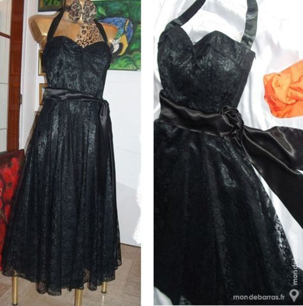 Robe bustier r&eacute;tro dentelle chic Vêtements