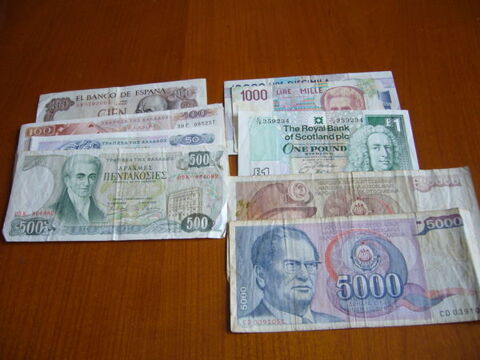 divers billets banque anciens 25 Paris 18 (75)