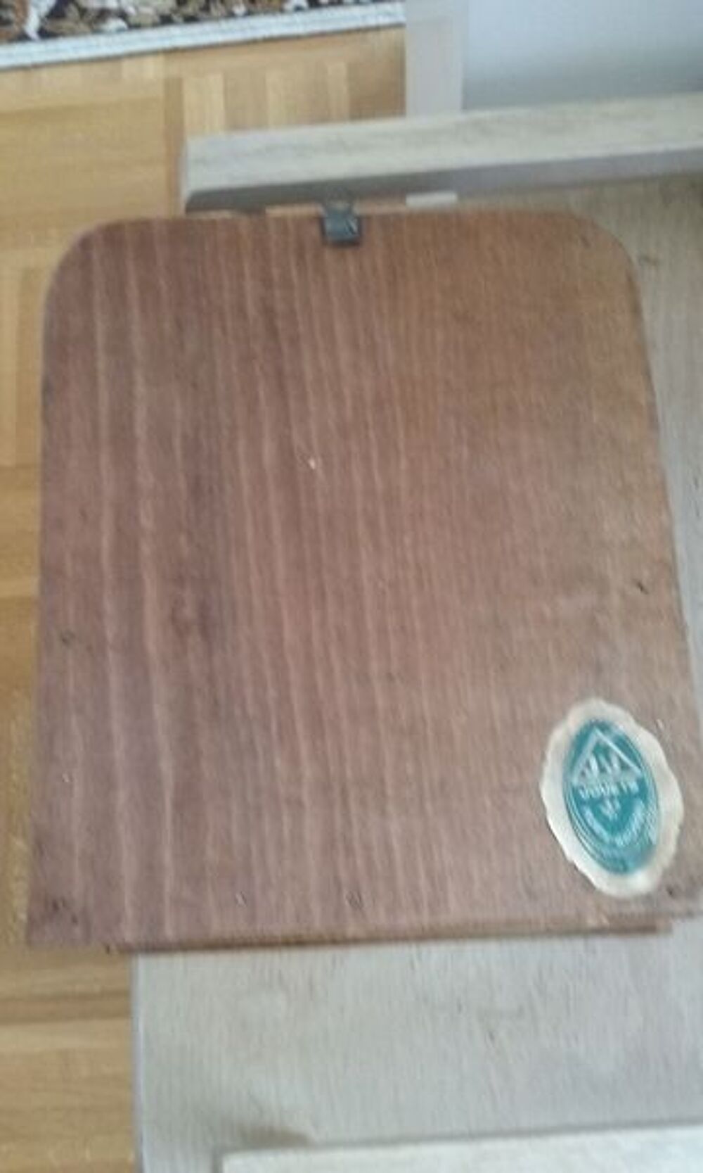 Vide poche ou porte courrier en bois d&eacute;cor&eacute; Décoration