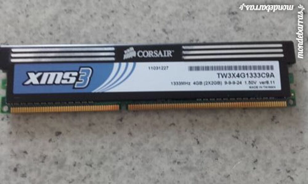 barrettes m&eacute;moire DDR3 8 Go (2x 4 Go) Matériel informatique