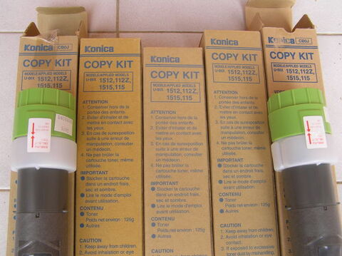 
5 toners Konica Copy Kit UBX1512, 112Z, 1515, 115 0 Labge (31)