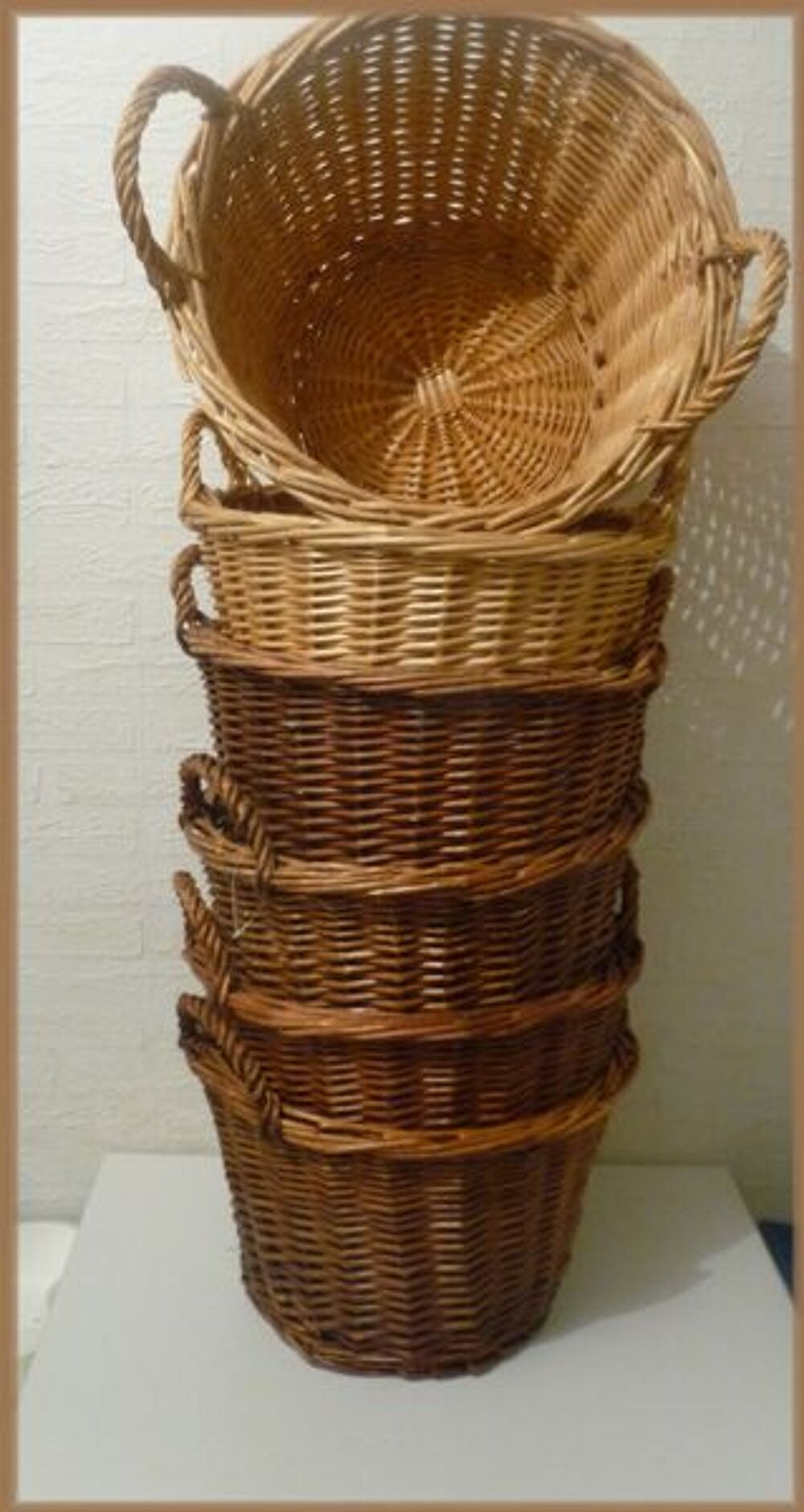 Cache pots en rotin 6 G mod&egrave;les et 3 + Petits-occasion Décoration