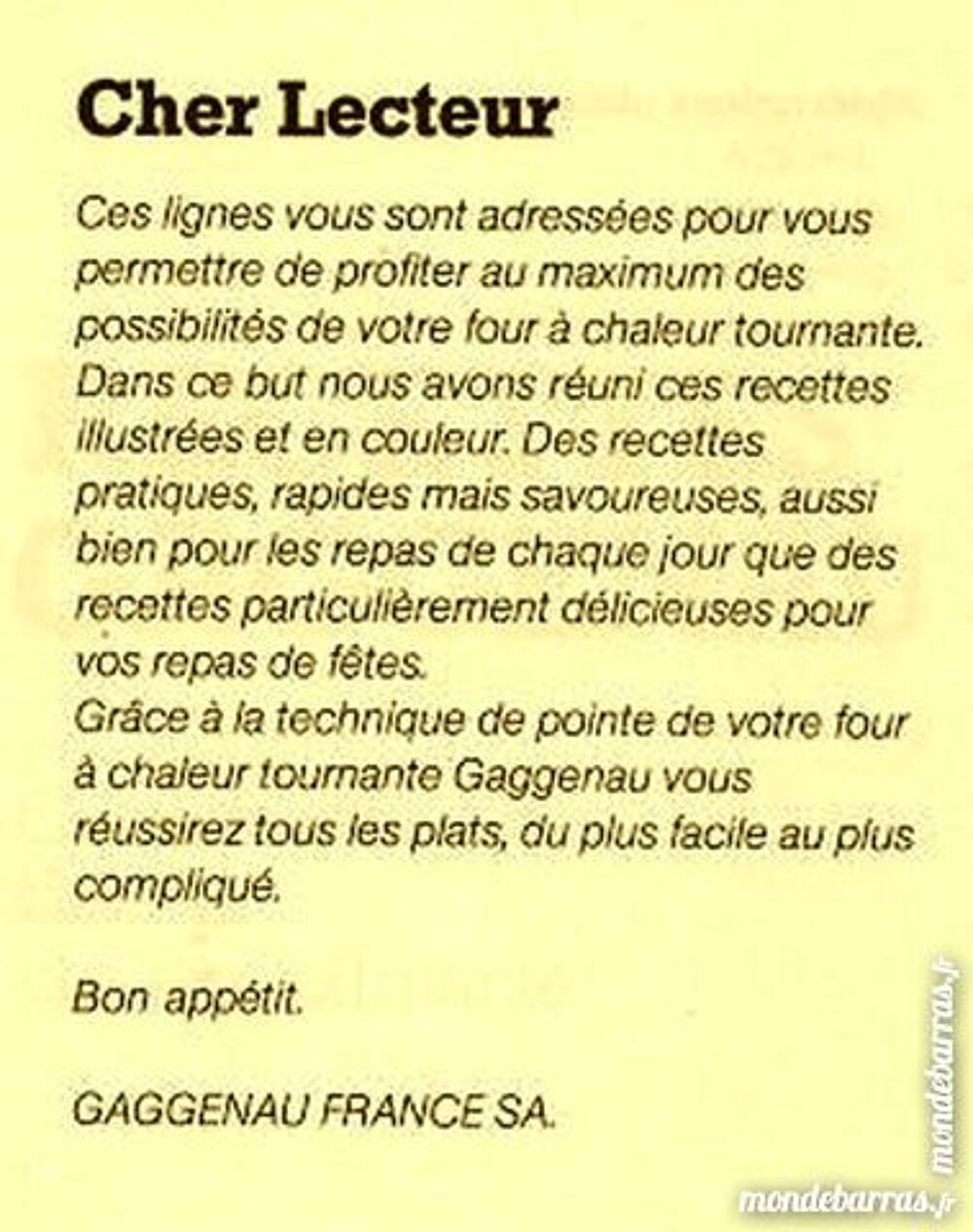RECETTES GAGGENAU - CUISINE Livres et BD