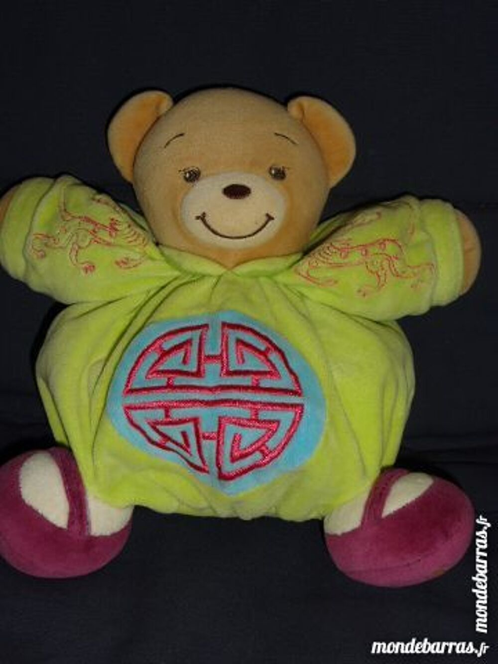 Kaloo Doudou Ours Boule Vert Chinois Puériculture