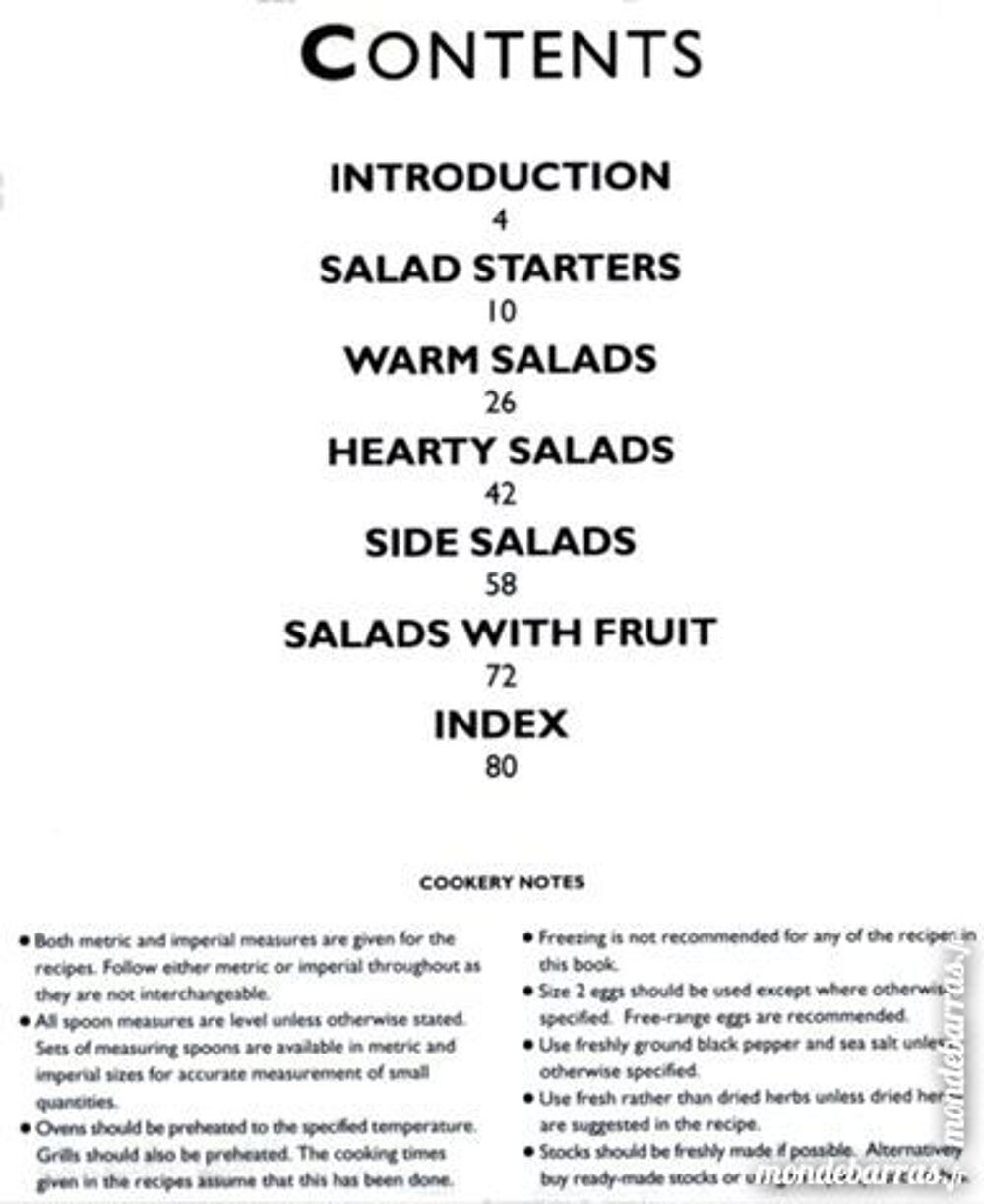 SALADS - livre en anglais Livres et BD