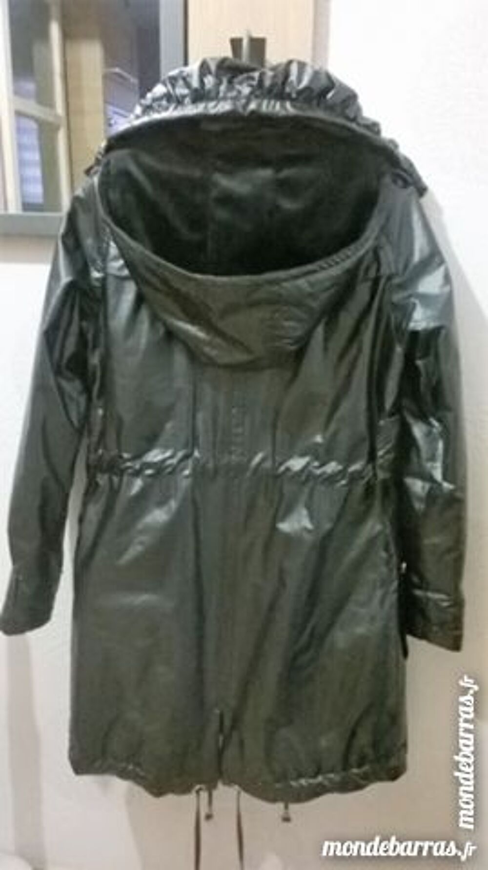 manteau doubl&eacute; et enduit Noir Vêtements