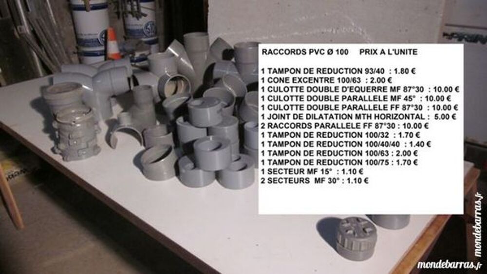 Raccords PVC &Oslash; 100 Bricolage