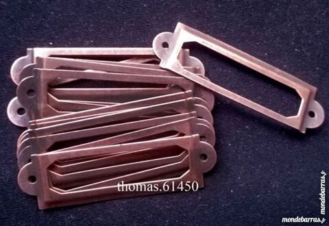 LOT DE 10 PORTE ETIQUETTE COULEUR CUIVRE TIROIR 12 Banvou (61)
