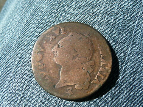 Pi�ce 1 sol � l'�cu Louis XVI 1791 atelier ? 15 Bordeaux (33)