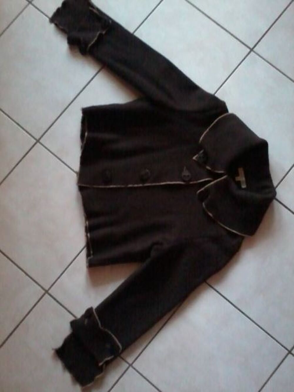 Veste en laine marron Vêtements