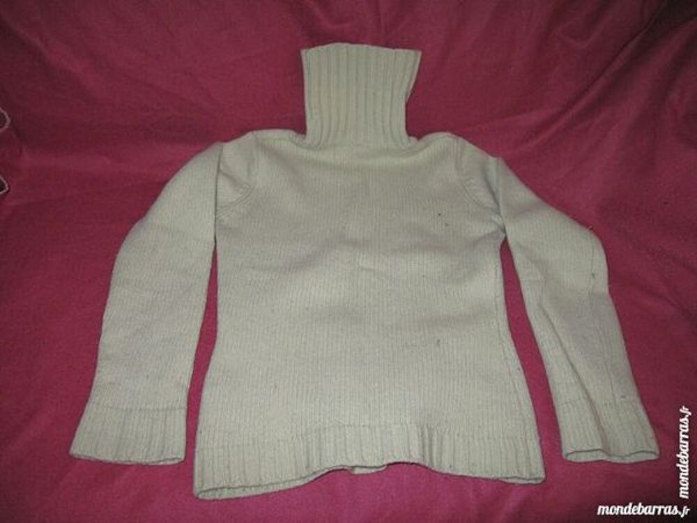 Pull Col roul&eacute; Acrylique 34 Vert clair Vêtements
