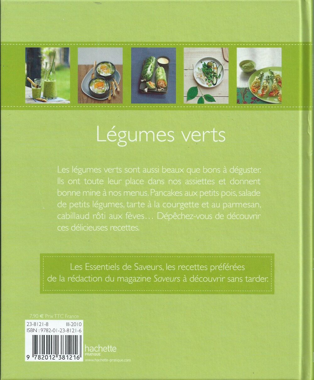 
1 livre de cuisine les l&eacute;gumes verts Livres et BD