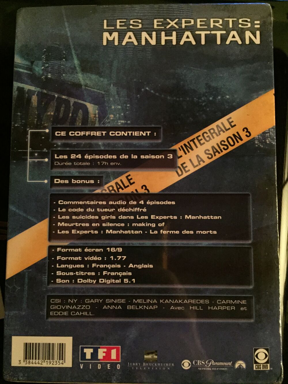 DVD Les Experts Manhattan Saison 3 DVD et blu-ray