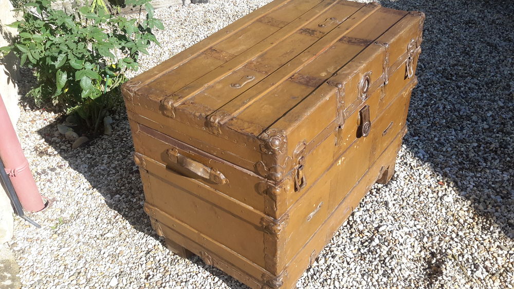 Malle Am&eacute;ricaine - Coffre - en Bois Décoration