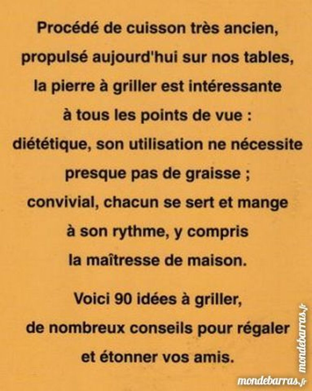 LA PIERRE A GRILLER EN CUISINE Livres et BD