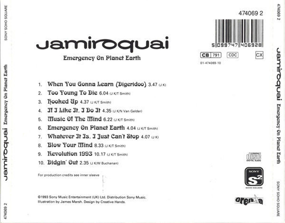 Jamiroquai ?? Emergency On Planet Earth CD et vinyles