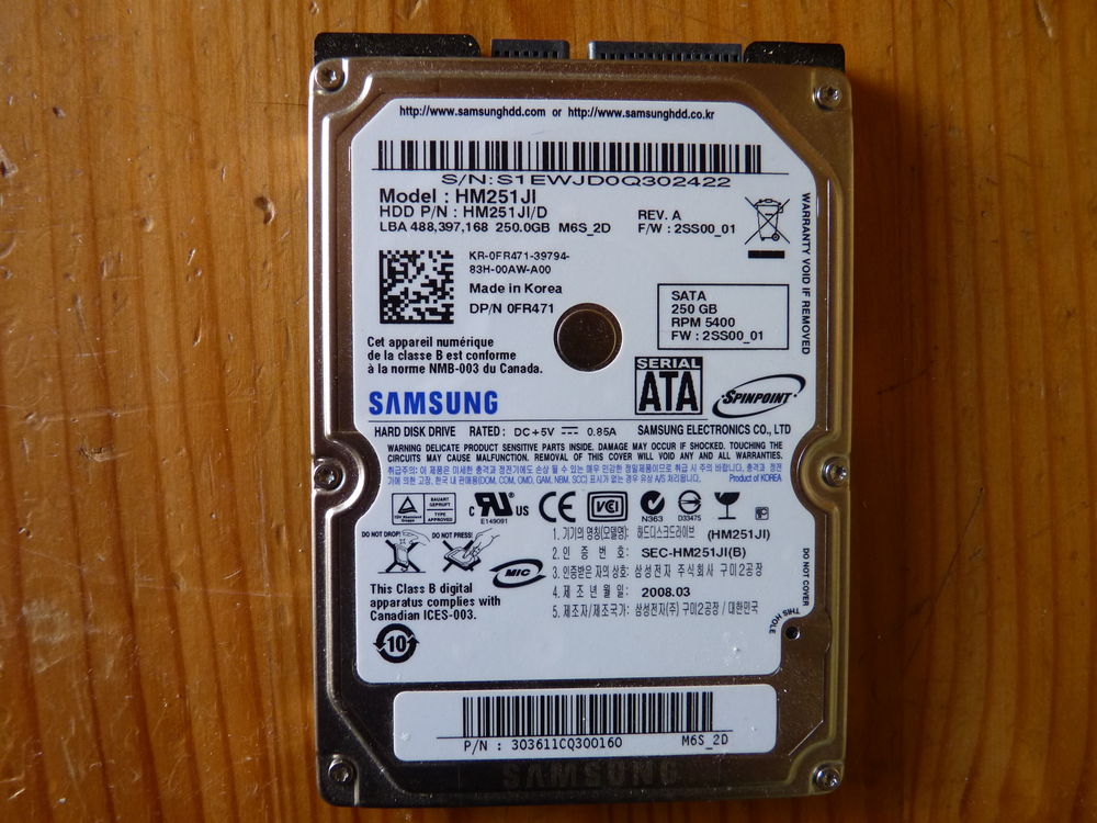 .2 disques dur de pc portable Matériel informatique