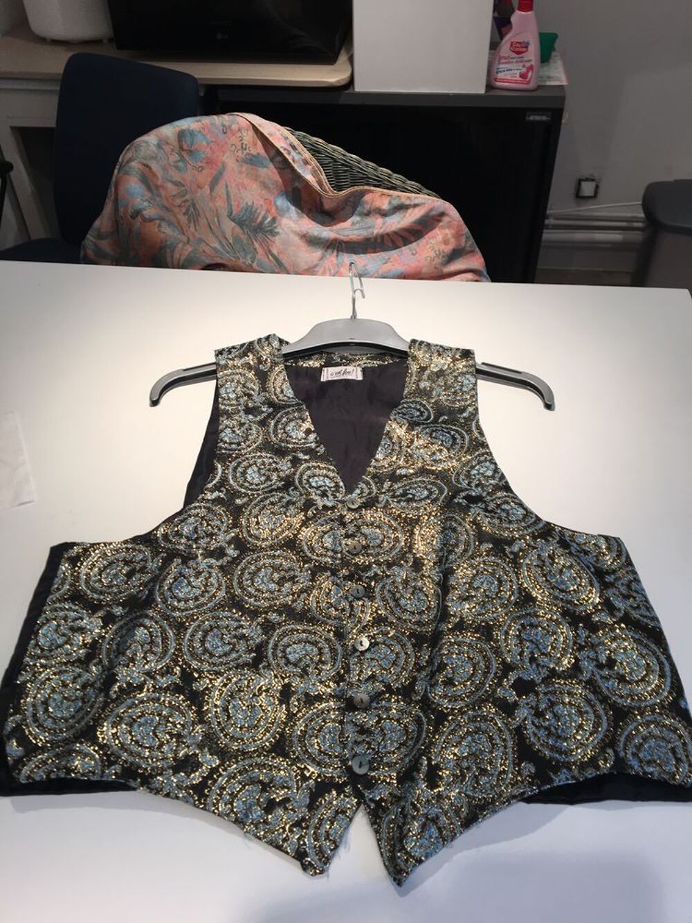 Gilet or et bleu T42/44 Vêtements