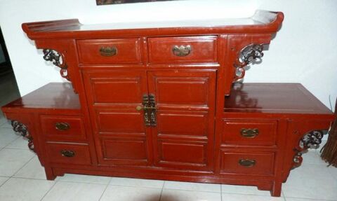 Buffet chinois bois laqué rouge 350 Grenoble (38)