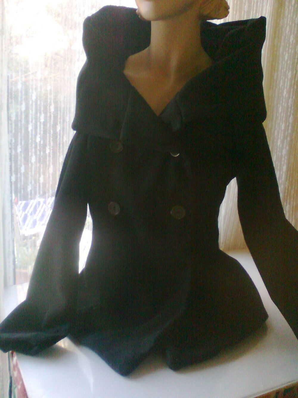 MANTEAU mi-long, grand col capuche - M - zoe Vêtements