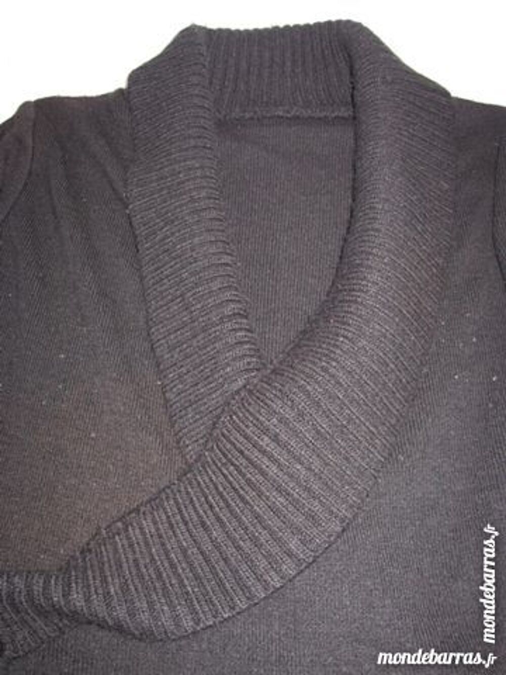 Gilet Cache coeur Acrylique S Noir femme Vêtements