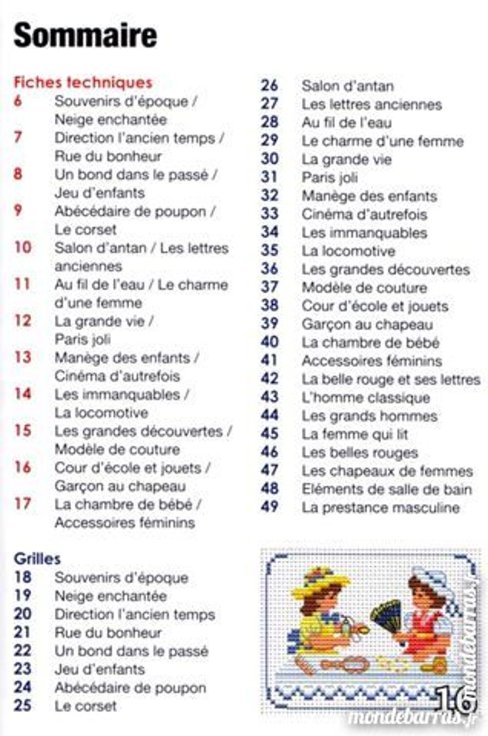 POINT DE CROIX : MOTIFS R&Eacute;TRO / prixportcompris Livres et BD