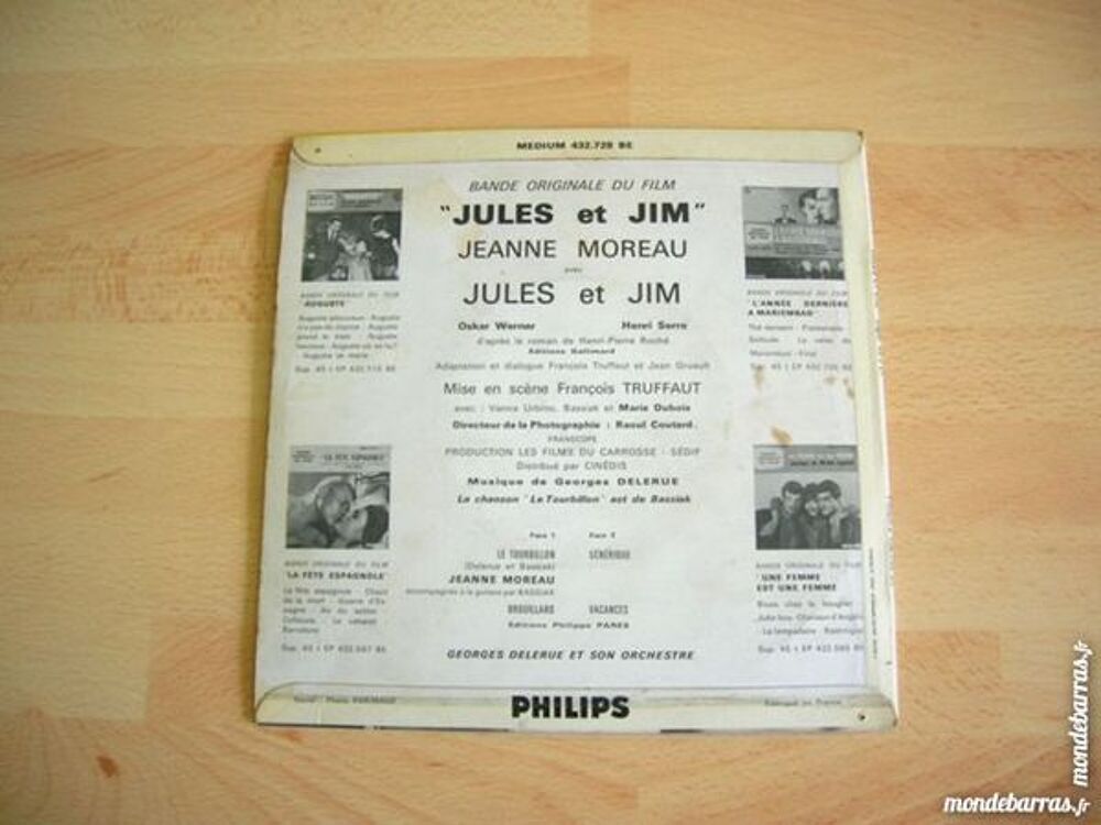 45 TOURS BOF JULES ET JIM - Jeanne MOREAU CD et vinyles
