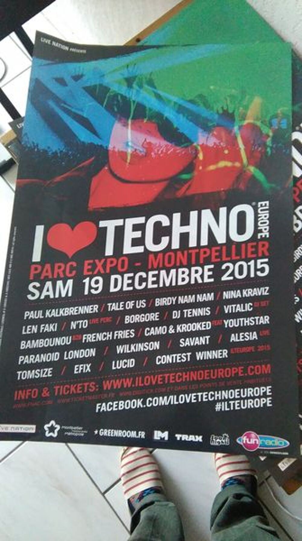 Affiches festival i love techno 2015 Montpellier Décoration