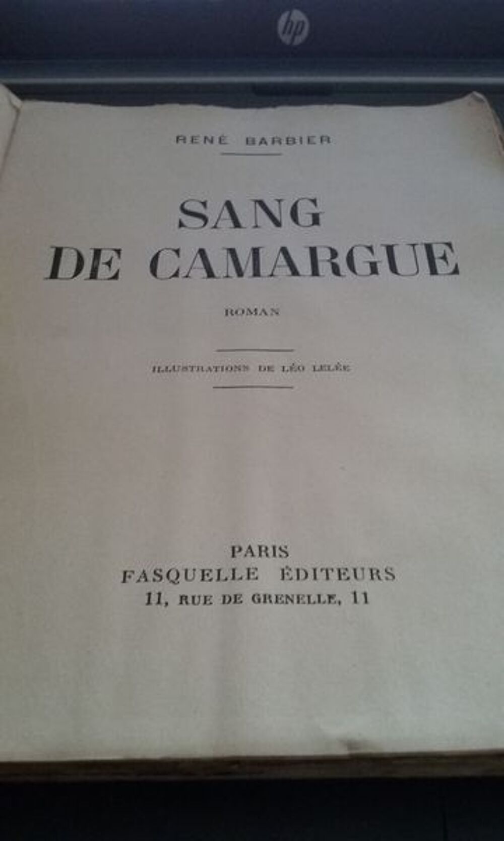 Sang de Camargue de Ren&eacute; Barbier 1932 Livres et BD