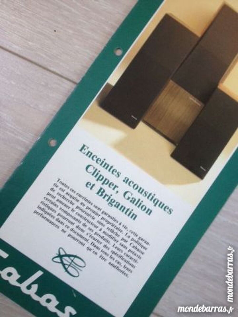Documentation Cabasse 4p Audio et hifi