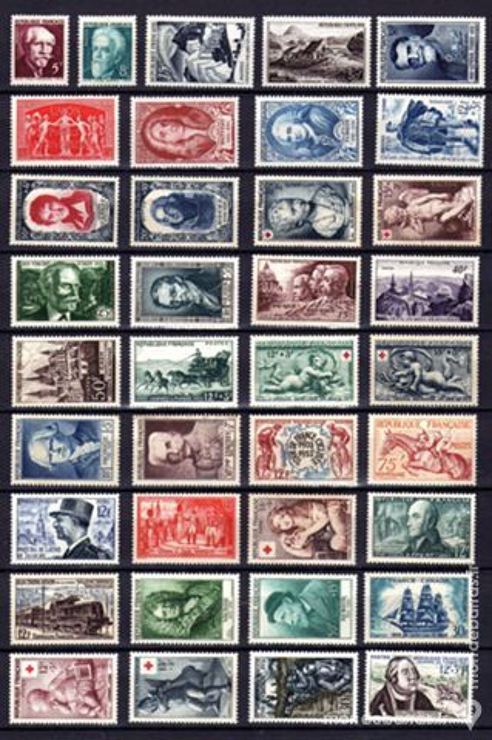Timbres France NEUFS* (avec trace de charni&egrave;re) 