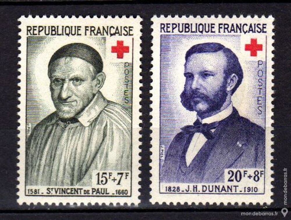 N&deg; 1187 &amp; 1188 Timbres France NEUFS** 