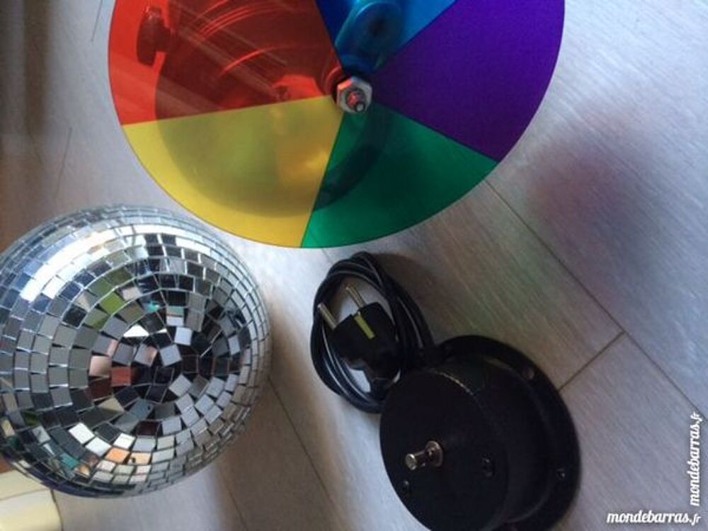 Boule &agrave; facettes + moteur + projecteur PAR 36 Audio et hifi