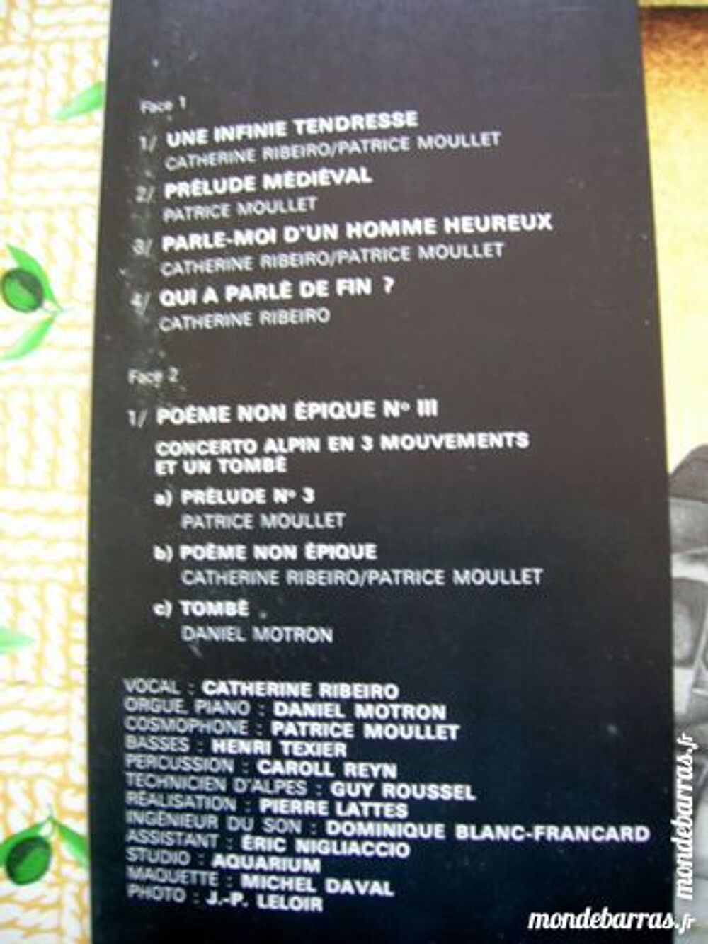 33 TOURS CATHERINE RIBEIRO + ALPES Libert&eacute;s ? CD et vinyles