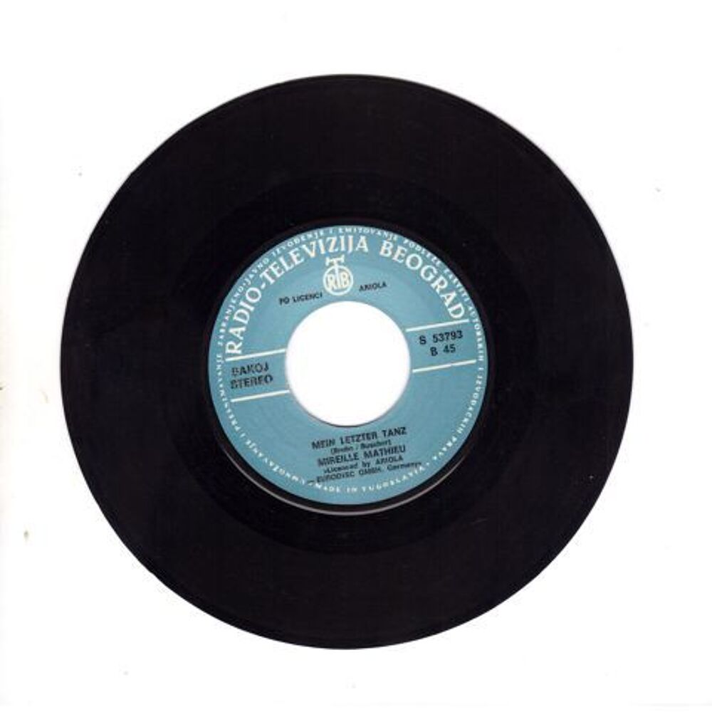 Mireille Mathieu &laquo; Mein letzter tanz &raquo; Yougoslavie CD et vinyles