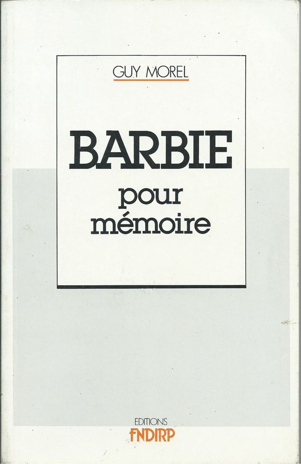 1 livre , barbie pour m&eacute;moire 1986 Livres et BD