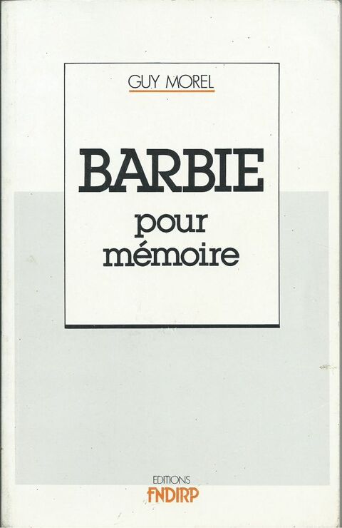 1 livre , barbie pour mémoire 1986 6 Tours (37)