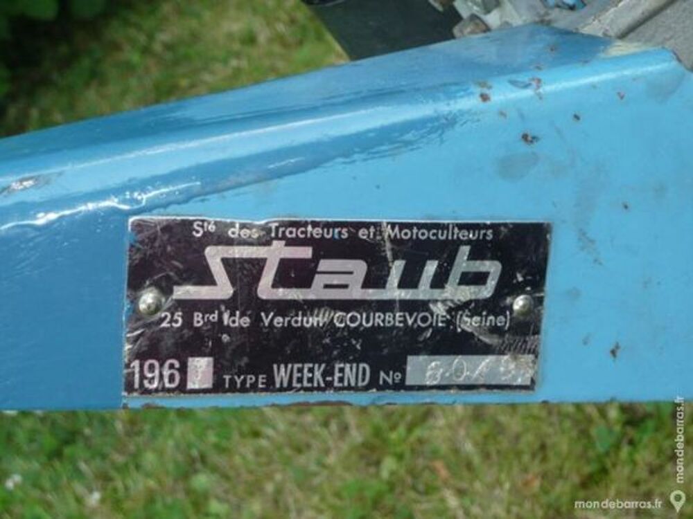 Motobineuse ancienne STAUB Jardin
