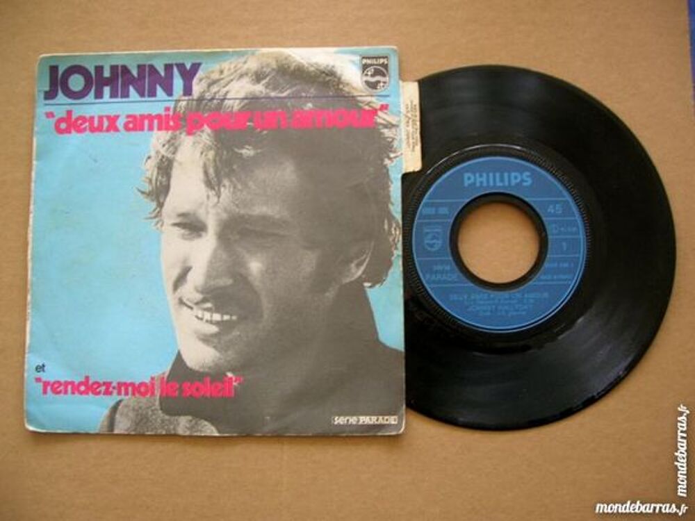 45 TOURS JOHNNY HALLYDAY Deux amis pour un amour CD et vinyles