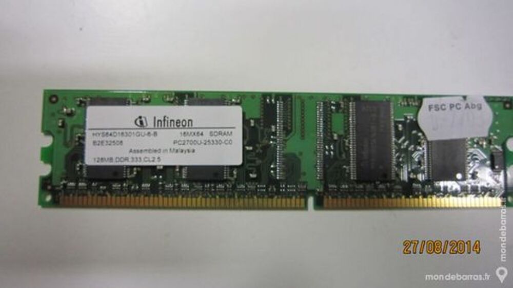 Lot 32 barrettes ddr1 pc2700 Matériel informatique