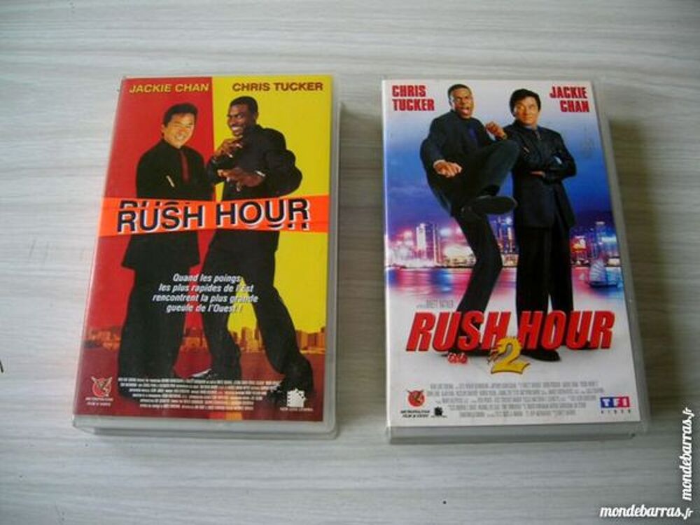 LOT DE 2 K7 VIDEO RUSH HOUR 1 &amp; 2 DVD et blu-ray