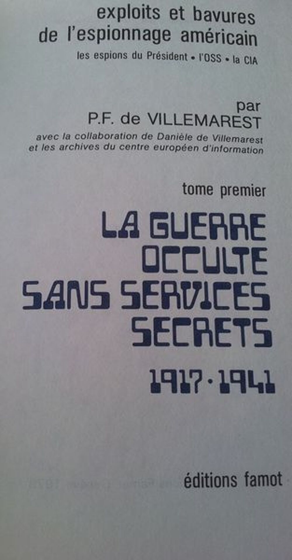 Exploits et bavures de l'espionnage am&eacute;ricain Livres et BD