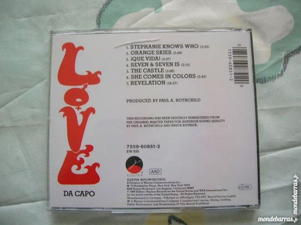 CD LOVE Da Capo - 60's USA Psychedelic CD et vinyles
