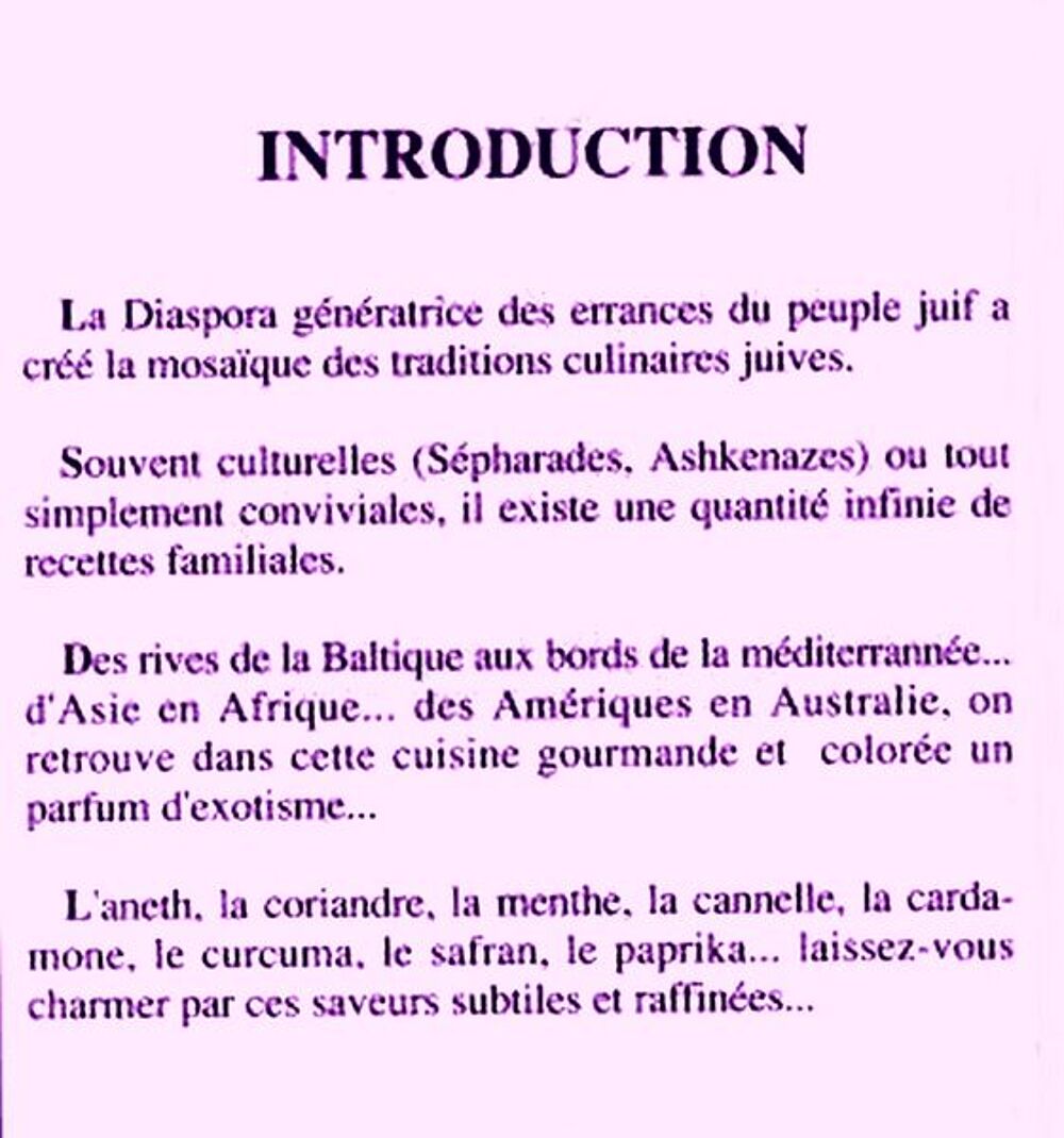 LA CUISINE JUIVE D'AFRIQUE DU NORD / les-livres-de-jac Livres et BD